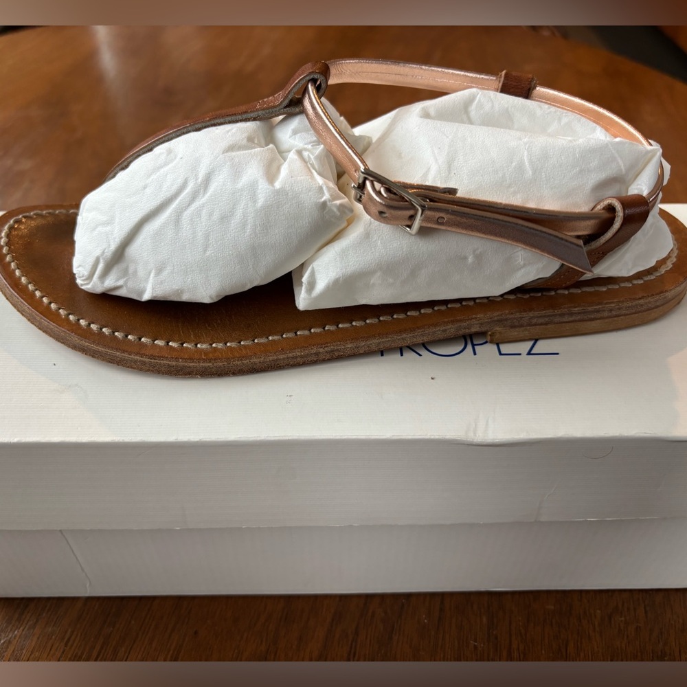 K Jacques Petrone t-strap sandals with interchangeable ankle straps size 38 - Picture 5 of 8